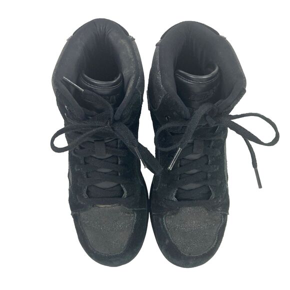 Zumba Energy Shine - Women's Sz 9.5 - Black Suede Glitter High Tops - A1F00128 - Picture 4 of 12